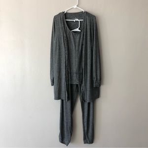 Cuddl Duds Ultra Cozy 3-Piece Set; Joggers, Tank, & Cardigan